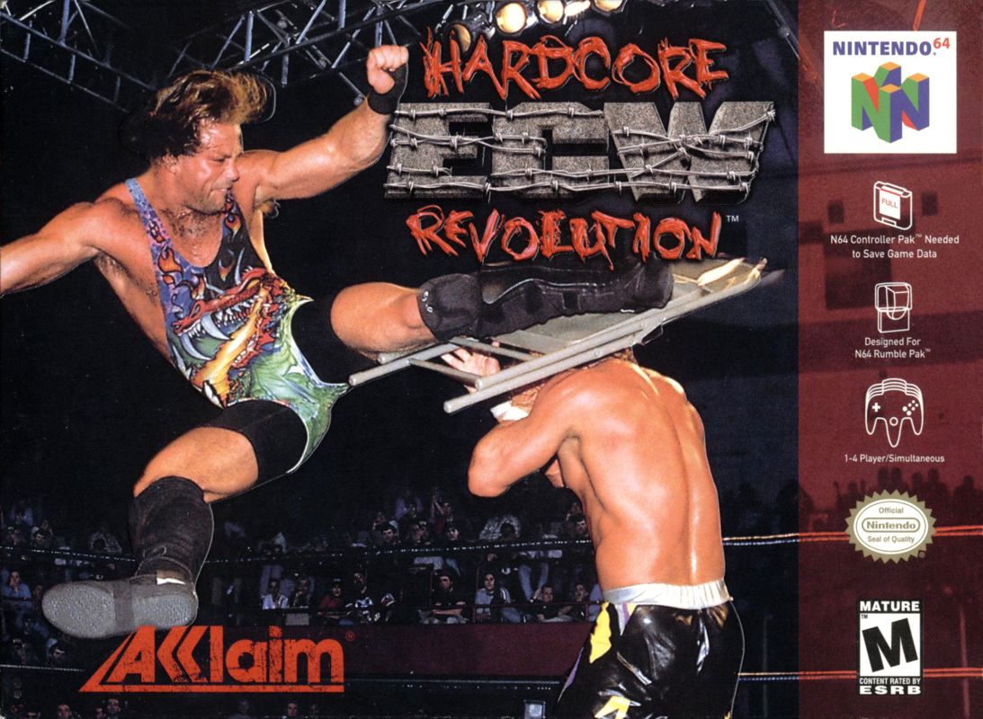 ECW Hardcore Revolution box art for Nintendo 64